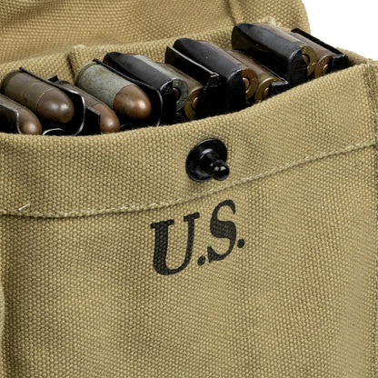 Sac porte-chargeurs pour Thompson US vue du marquage US avant